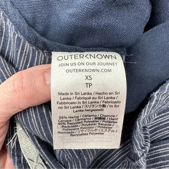 Outerknown Siesta Shorts in‎ Expanse Stripe Size XS Hemp Blend $125 Classic - Picture 5 of 11